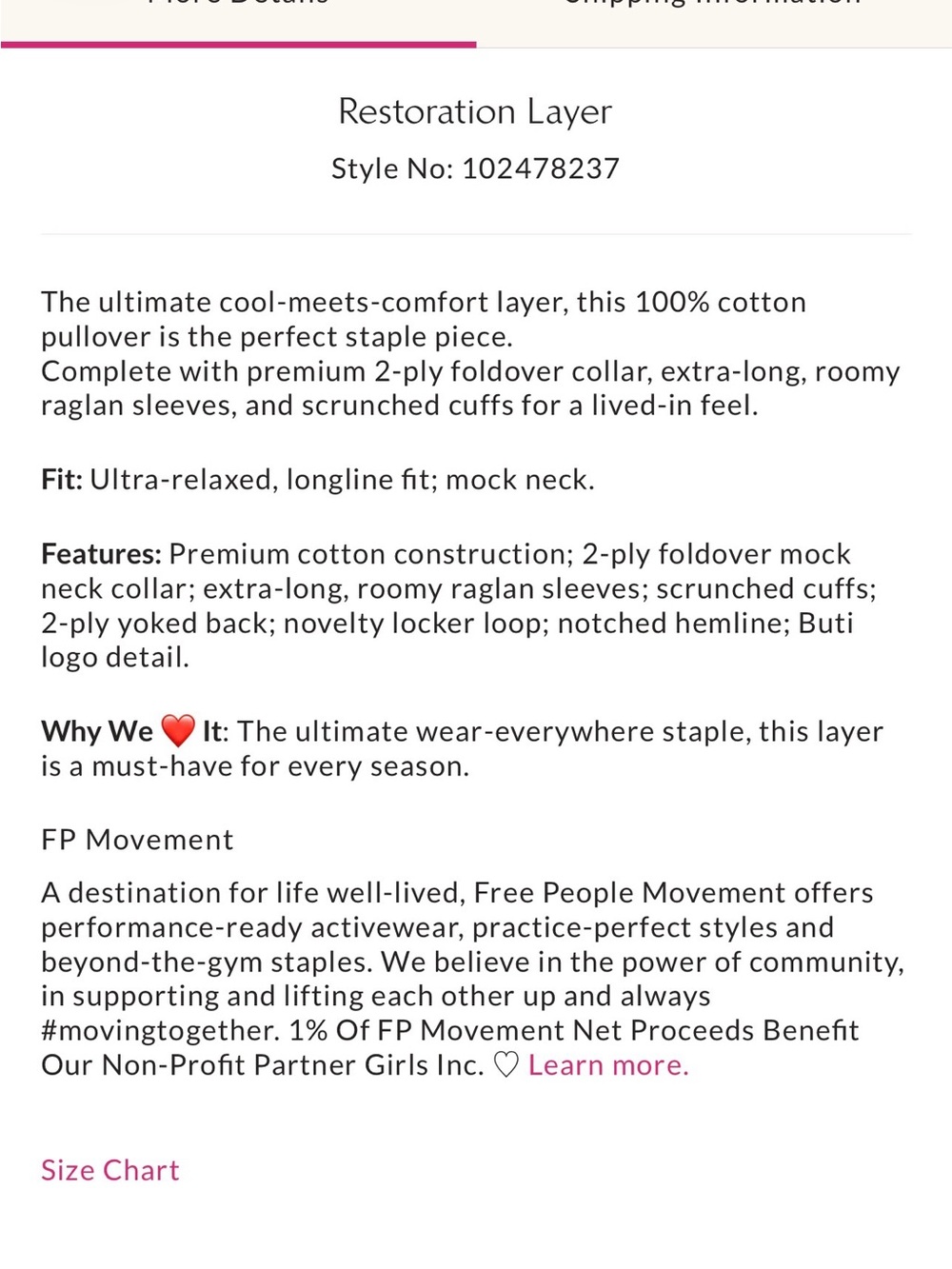 Restoration Layer Free People Mock Neck Long Sleeve - Picture 6 of 7